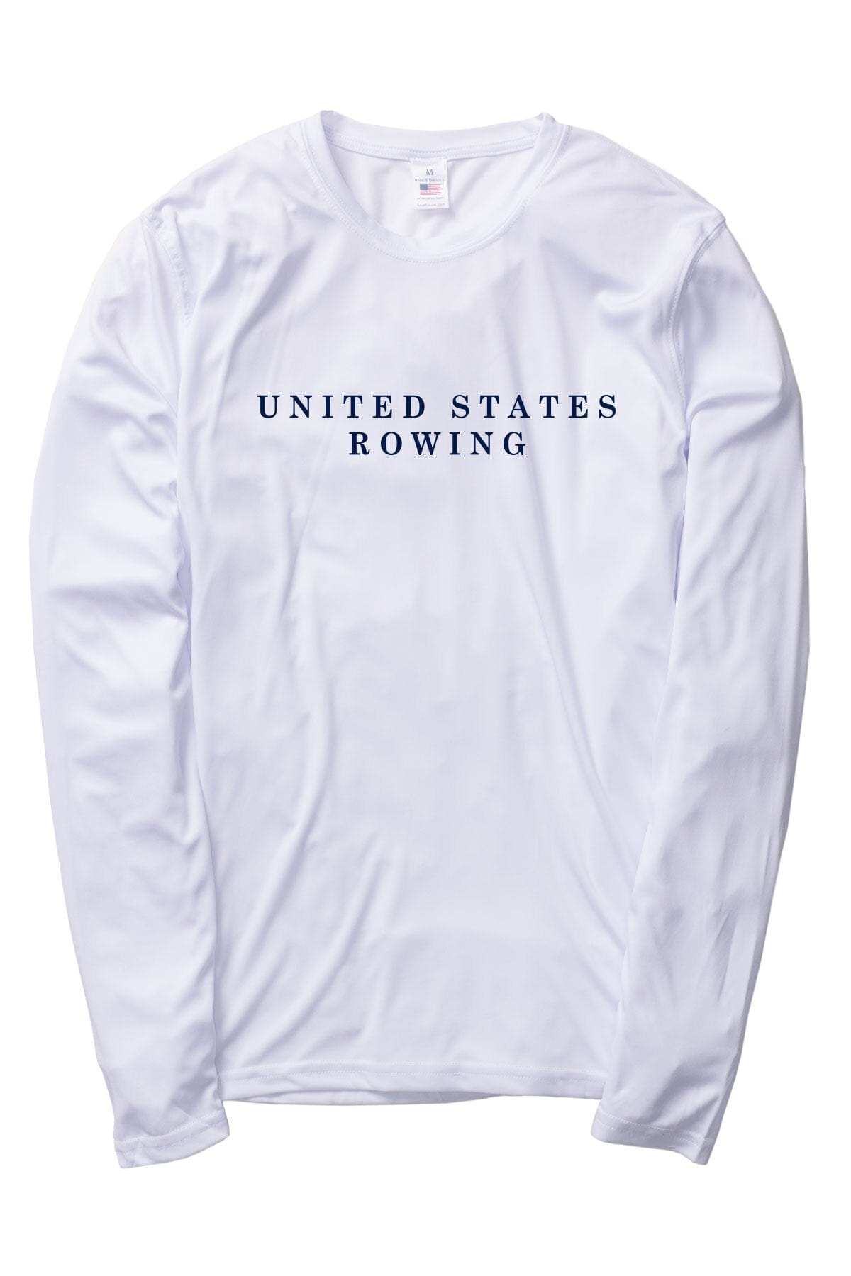 unisex UV Protection U.S. Rowing and Oar Long Sleeve White / 2XL