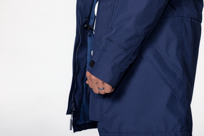 Navy BOATHOUSE GORE-TEX© Waterproof Campus Parka with Boathouse logo on sleeve