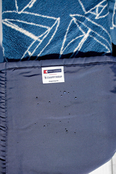 Chappy Wrap x Boathouse Fairwinds Water Resistant Outdoor Blanket Navy