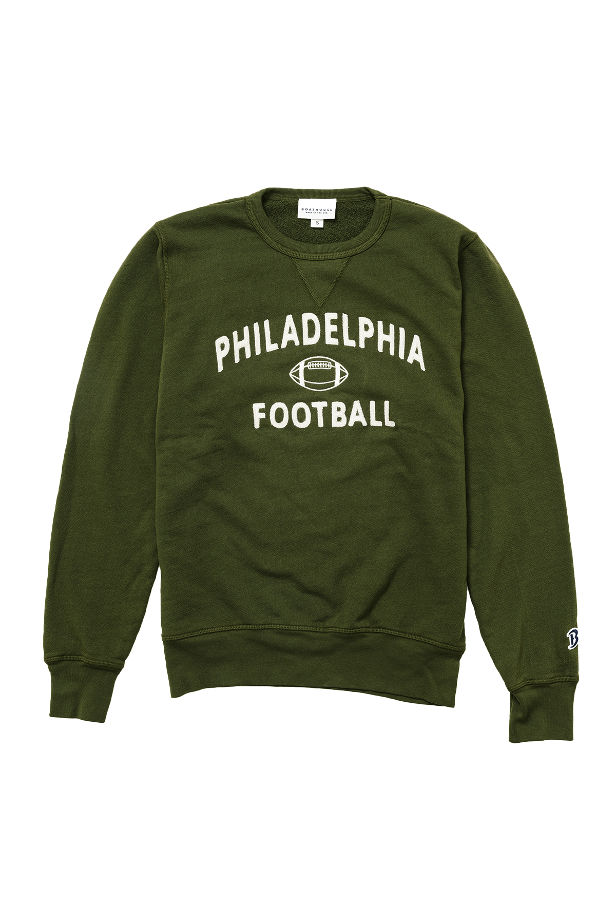 Philadelphia Football Felt Sweatshirt Spruce / Small