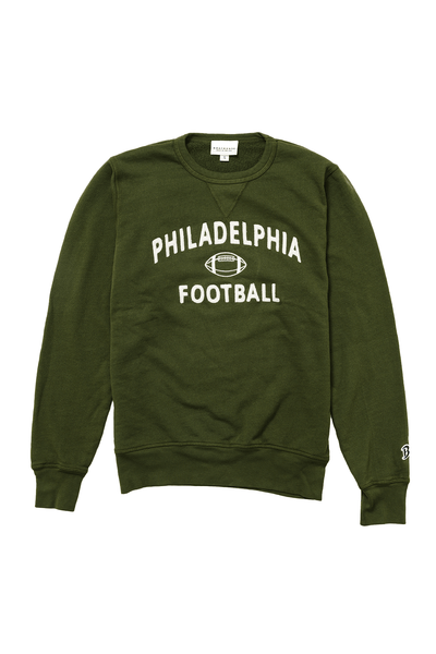Philadelphia Football Felt Sweatshirt Spruce / Small