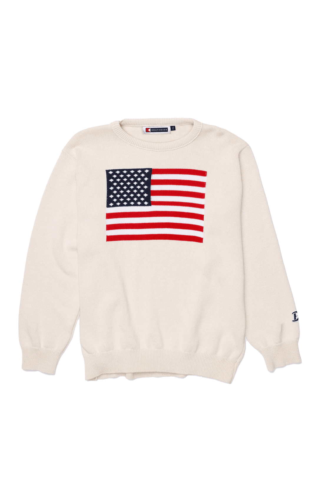 BRIEFING HOL MEN’S BG FLAG CREWNECK KNIT unisex-american-flag-knit-crew