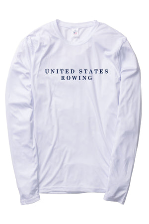 Unisex UV Protection U.S. Rowing and Oar Long Sleeve White / X-Small