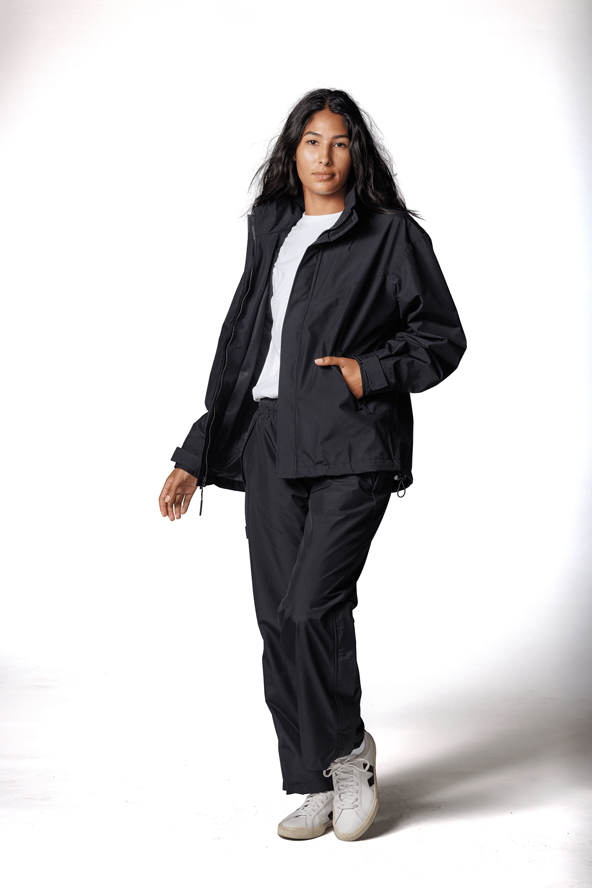 Black Boathouse Blitz GORE-TEX® Branded Waterproof Jacket on woman