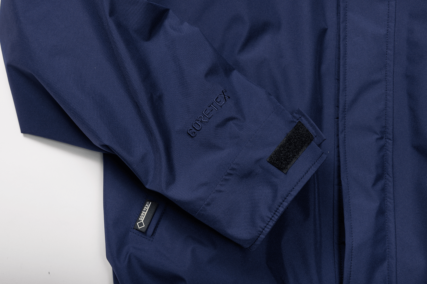 Blue BOATHOUSE GORE-TEX® Waterproof Stevenson Jacket with Gore-Tex logo on sleeve