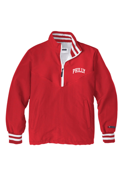 Boathouse Women's PHILLY Mission Half-Zip Windbreaker Pullover Red / X-Small