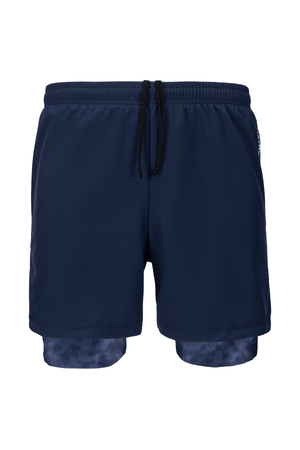 Men's Double Layer Denim Wash Training Shorts Navy / Small