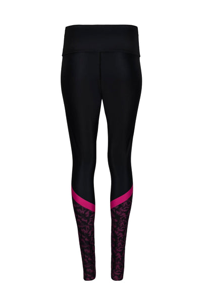 Women's Hi-Vis Printed Yoga Pants Black/Pink / X-Small